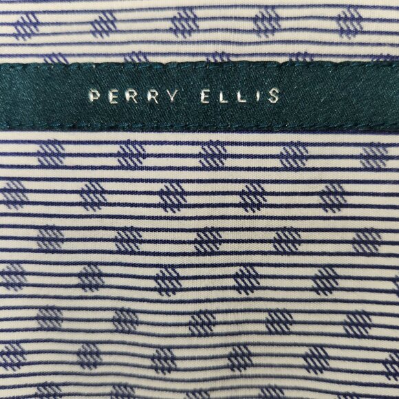 Perry Ellis Mens XXL Plaid Long Sleeve Button-Up Shirt 3990 - Picture 3 of 7